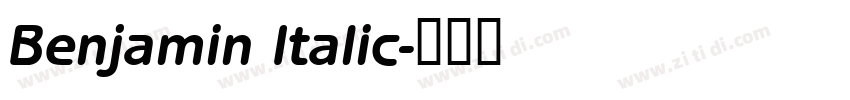 Benjamin Italic字体转换